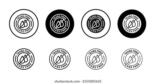 Tears free icon logo sign set vector outline