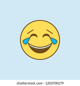 tears of happiness 2 colored line icon. Simple yellow and brown element illustration. tears of happiness concept outline symbol design