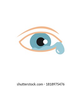 Tränen-Ikone. Einfaches Element aus der Allergiesammlung. Creative Tränen Symbol für Webdesign, Vorlagen, Infografiken und mehr