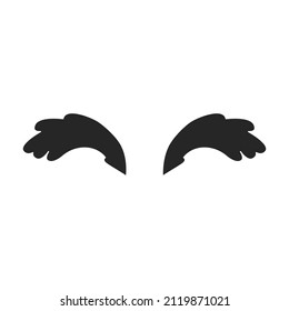 Tears vector icon.Black vector icon isolated on white background tears.