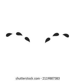 Tears vector icon.Black vector icon isolated on white background tears.