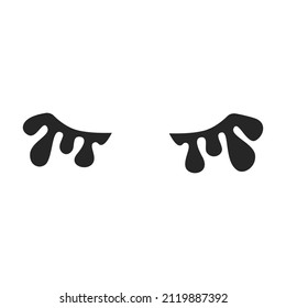 Tears vector icon.Black vector icon isolated on white background tears.