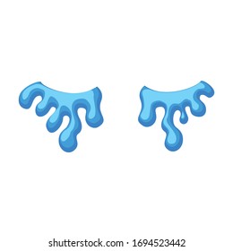 Icono vectorial de lágrimas.Icono vectorial de caricatura aislado en lágrimas de fondo blanco.