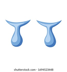 Tears vector icon.Cartoon vector icon isolated on white background tears.