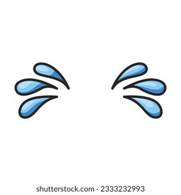 Tears vector icon.Color vector icon isolated on white background tears.