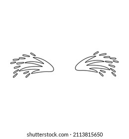 Tears vector icon.Outline vector icon isolated on white background tears.