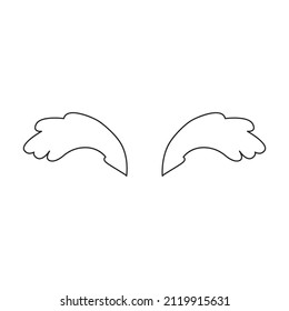 Tears vector icon.Outline vector icon isolated on white background tears.