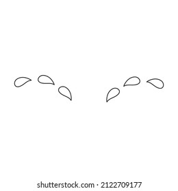 Tears vector icon.Outline vector icon isolated on white background tears.