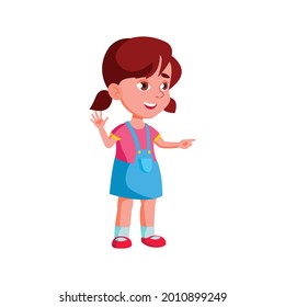 tease girl laughing from friend on playground cartoon vector. tease girl laughing from friend on playground character. isolated flat cartoon illustration