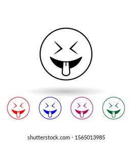 Tease multi color icon. Simple thin line, outline vector of emoji icons for ui and ux, website or mobile application