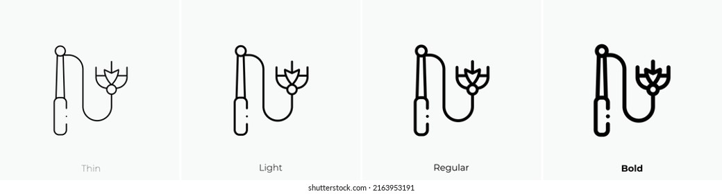 teasing stick icon. Linear style sign isolated on white background. Vector illustration.