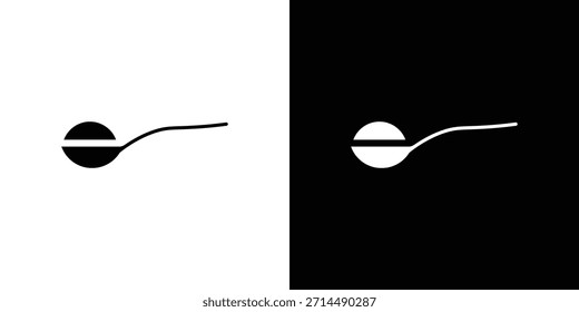 Teaspoon icons vector silhouette design. Vector flat graphic design illustration.