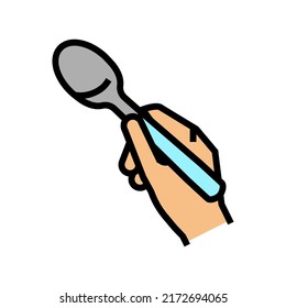 teaspoon utensil color icon vector. teaspoon utensil sign. isolated symbol illustration