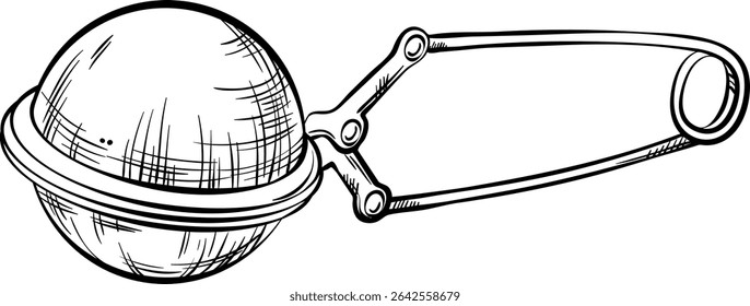  ilustração de contorno isolado do vetor de filtro de chá