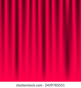 Teathre stage template with red heavy curtain and spotlight