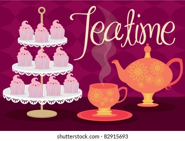 teatime vector/illustration