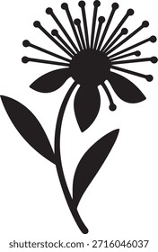 Icono de la flor del árbol de té – Ilustración vectorial