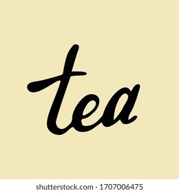 Tea.Vector lettering. Drawing for wrappers, packaging, stickers, print for clothes, post on the social network.