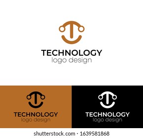 Tecchnology logo design modern and minimal logotype tech
