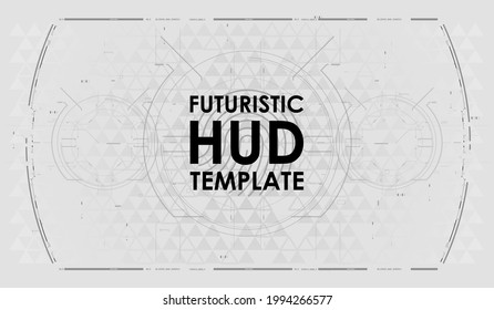 Technisch abstrakte Hintergrundvorlage. Futuristische VR-Design-Anzeige. HUD futuristischer Hintergrund. Bildschirm "Vitrual Reality Technology".