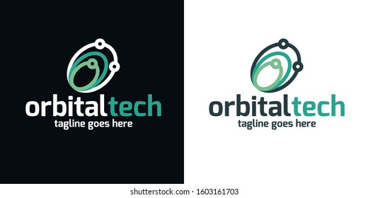 Tech Abstract Circle Vector Logo. Web Business Company Logotype
