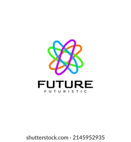 tech abstract corporate logo design