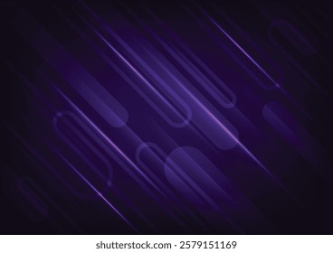 Tech abstract dark purple geometry background. vector illustration 