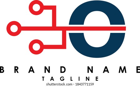 TECH Abstract initial monogram letter alphabet logo design