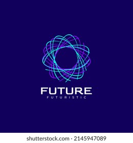 diseño de logotipo corporativo de línea abstracta de tecnología
