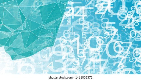 Tech abstract numbers, digital networking