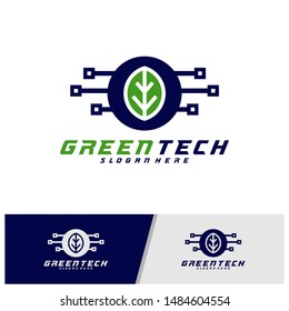 Tech Agriculture Icon Logo Concept Vector Template. Nature Logo Concepts. Illustration Vector