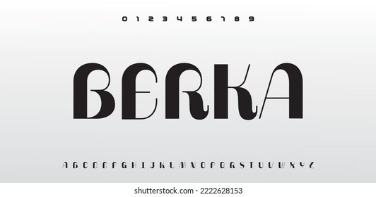 TECH Alphabet Letter font. Design of a professional, luxury and creative vector typeface.
