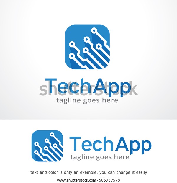Tech App Logo Template Vector\
Design, Abstract Emblem, Design Concept, Creative Symbol,\
Icon