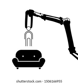 Tech arm releasing a man on sofa draw