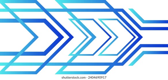 tech arrow blue outline lines gradient futuristic background