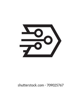 tech arrow line Icon. Premium quality outline symbol collection