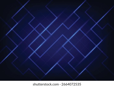 Tech art linha azul abstrato plano de fundo moderno. ilustração vetorial 