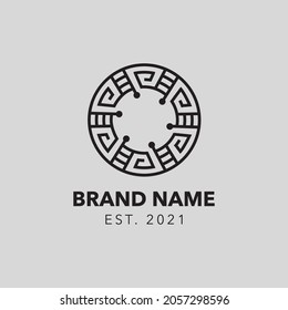 Ilustración de diseño del logotipo de la tecnología de artefacto