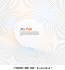 Tech background with abstract wave line. Vector illustration.