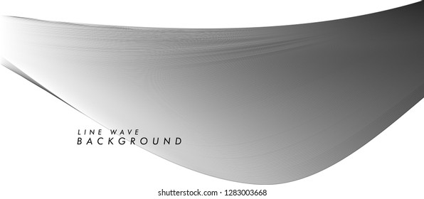 Tech background with abstract wave line