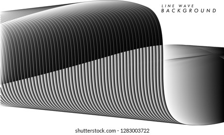 Tech background with abstract wave line