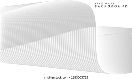 Tech background with abstract wave line