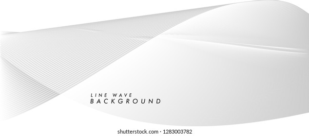 Tech background with abstract wave line