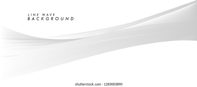 Tech background with abstract wave line