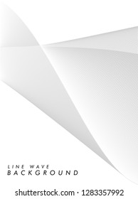 Tech background with abstract wave line