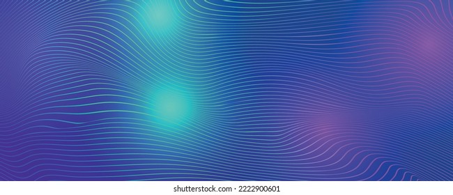 Tech background with abstract wave lines.