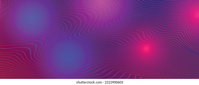 Tech background with abstract wave lines.