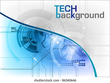 tech background in the blue