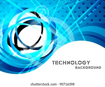 Tech background in blue color