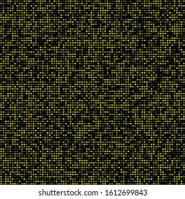 Tech background. Filled pattern of hearts. Yellow colored seamless background. Charming vector illustration.